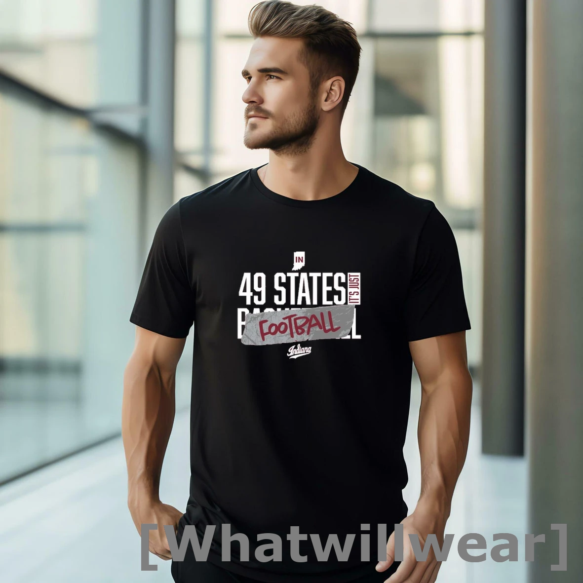Official Indiana Hoosiers In 49 States Its Just Football Tshirts Sweater