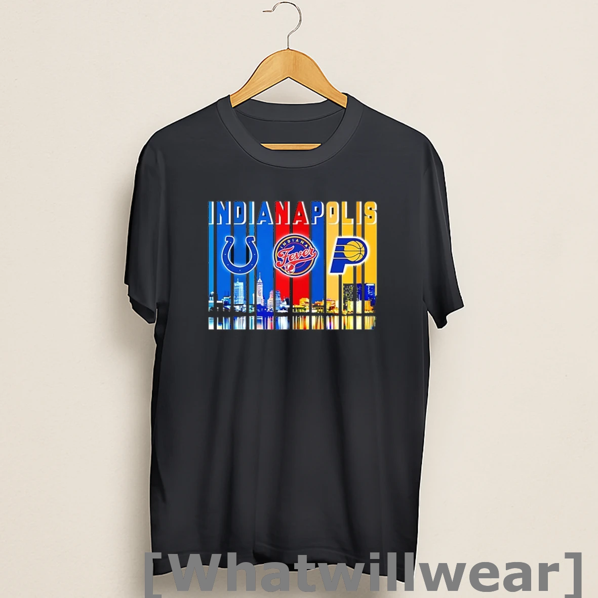Official Indianapolis Skyline 3 Team Indianapolis Colts Indiana Fever Indiana Pacers Shirts