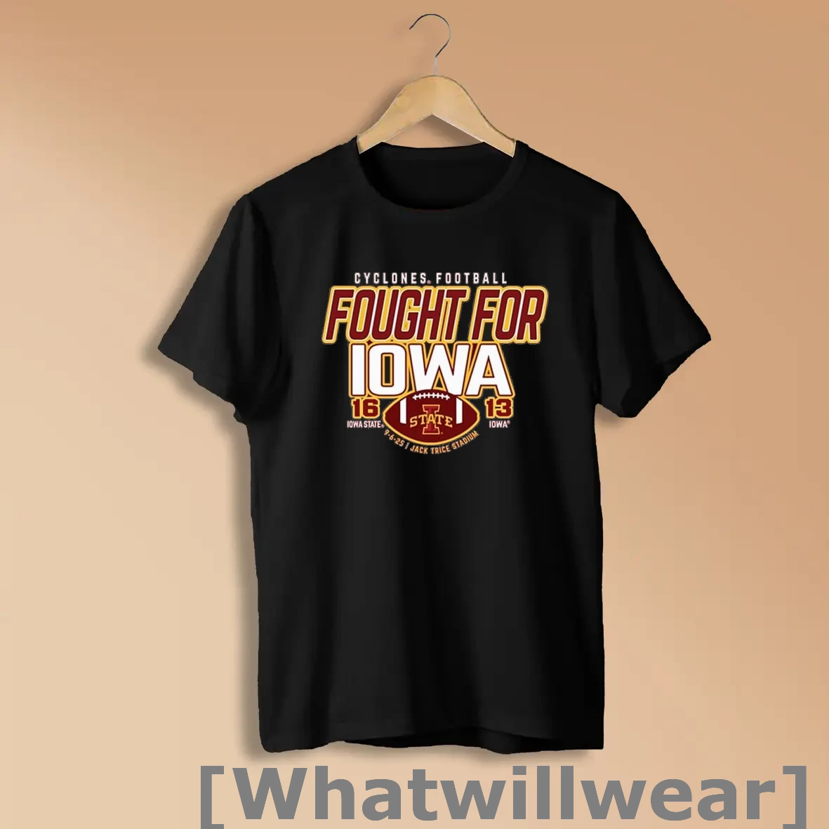 Official Iowa State Cyclones Football Fought For Iowa 16 13 Score Shirts