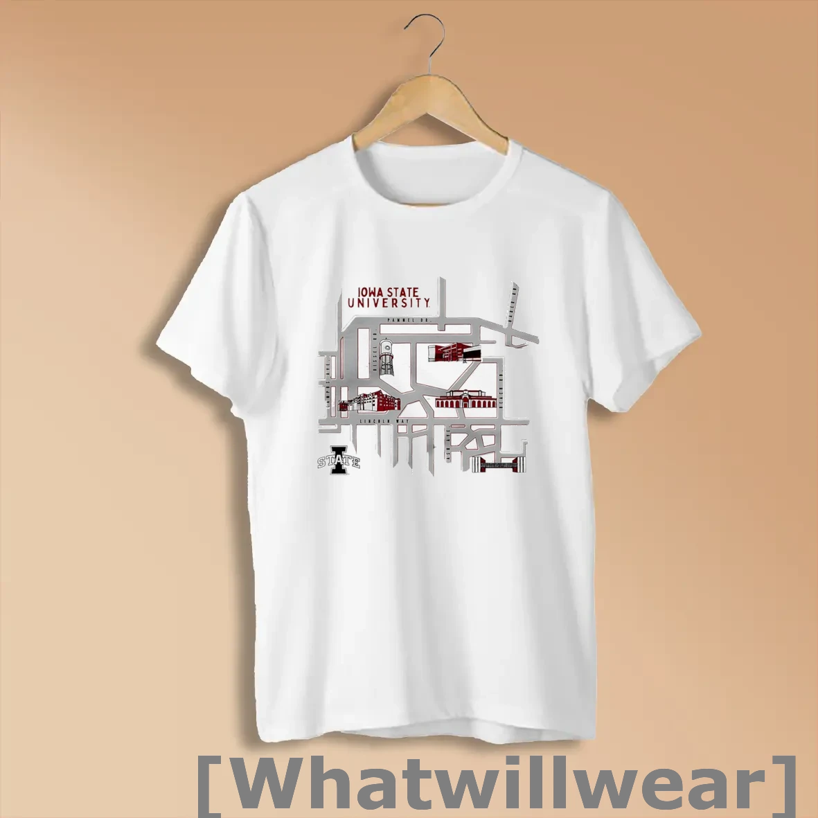 Official Iowa State University Cyride Campus Transit Map Shirts
