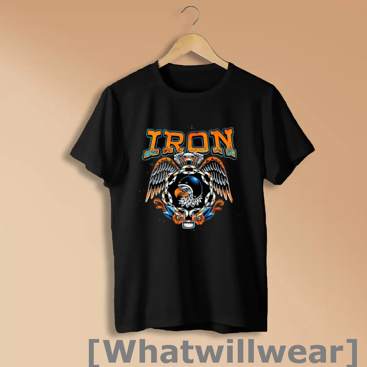 Official Iron And Ink Clothing Company Eagle Motorcycle Engine And Chain Shirts