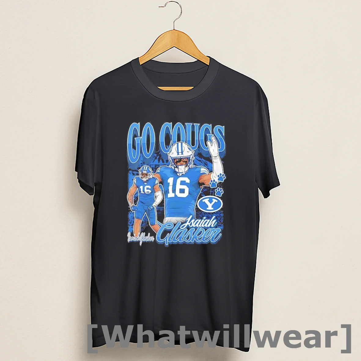 Official Isaiah Glasker Graphic Brigham Young Cougars Shirts