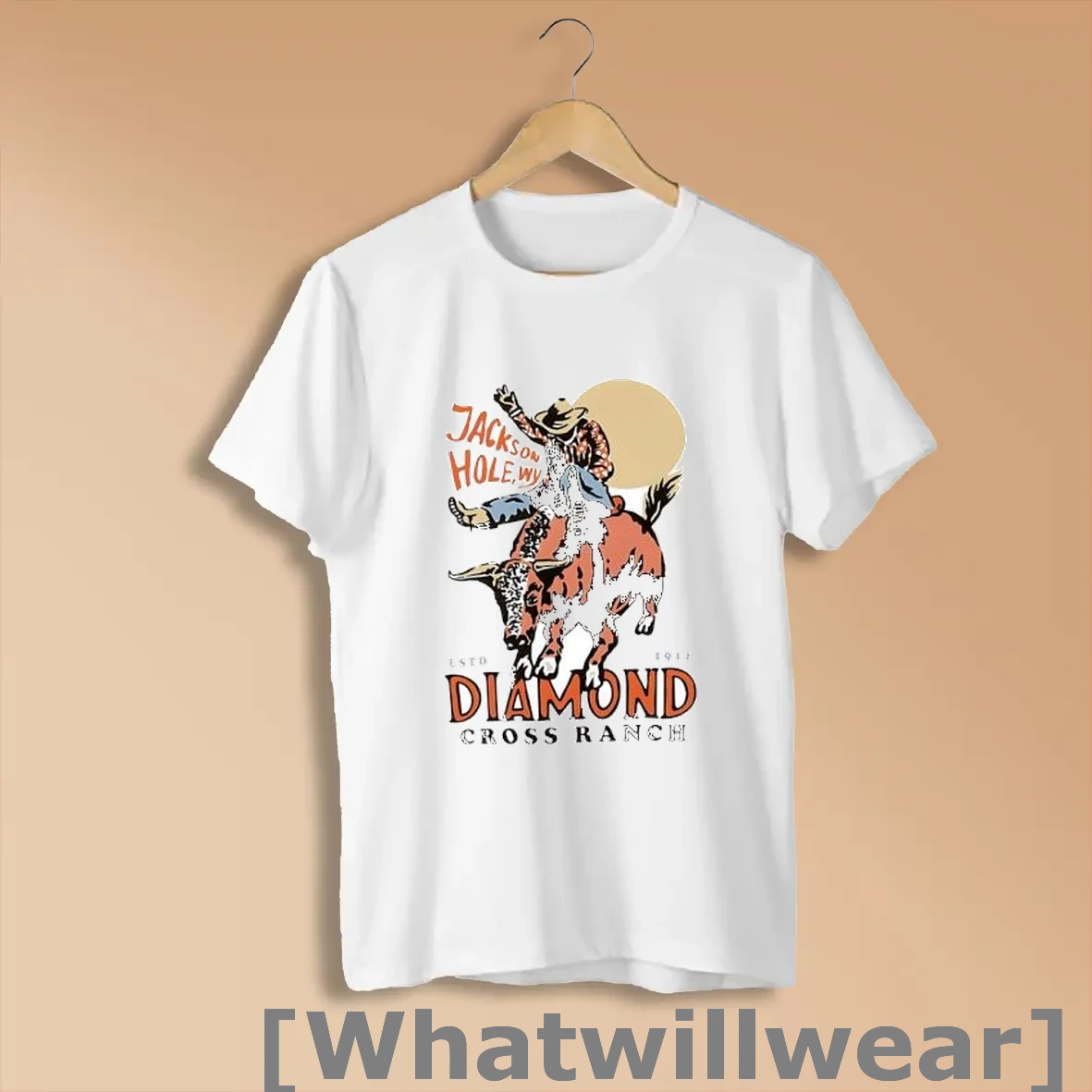 Official Jackson Hole Wy Diamond Cross Ranch Estd 1912 Cowboy Shirts