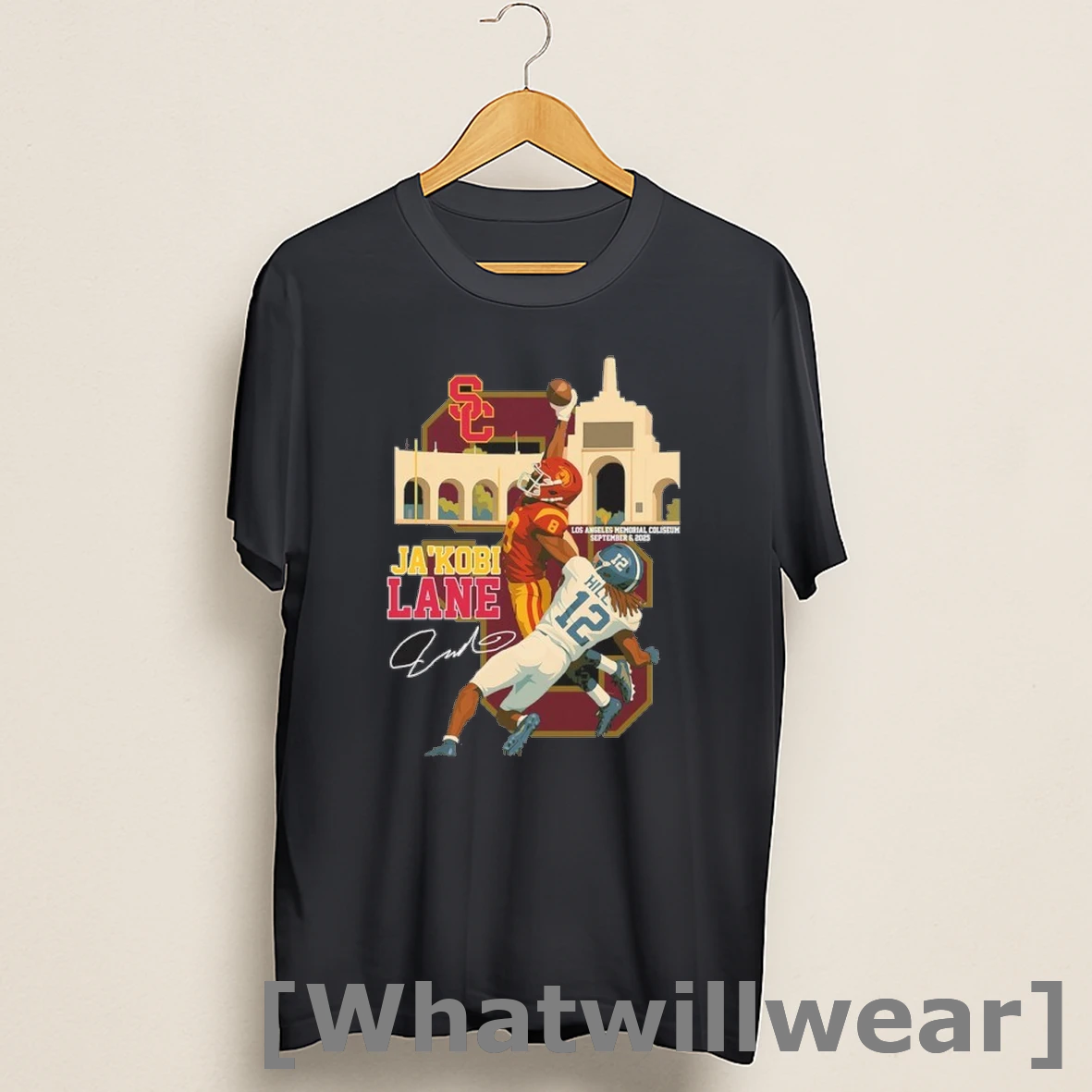 Official Jakobi Lane Trojans Rise High Catch Shirts