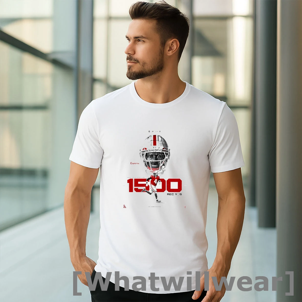 Official Jeremiah Smith Ohio State Buckeyes History 1500 Receiving Yards Tshirts Sweater