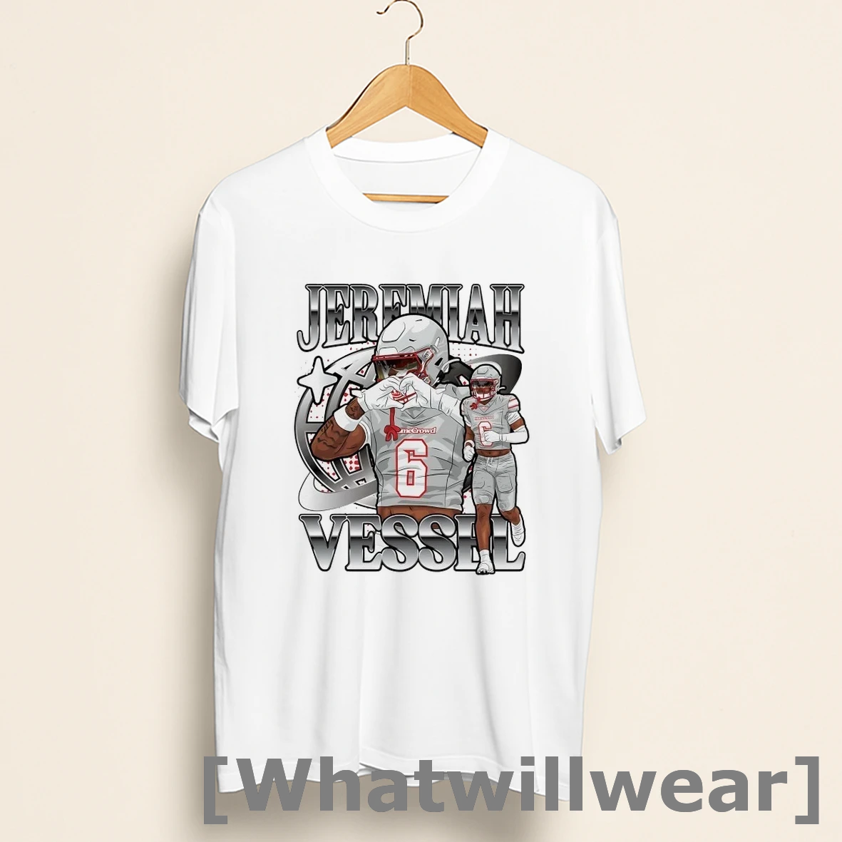 Official Jeremiah Vessel Heart Hand Unlv Rebels Shirts
