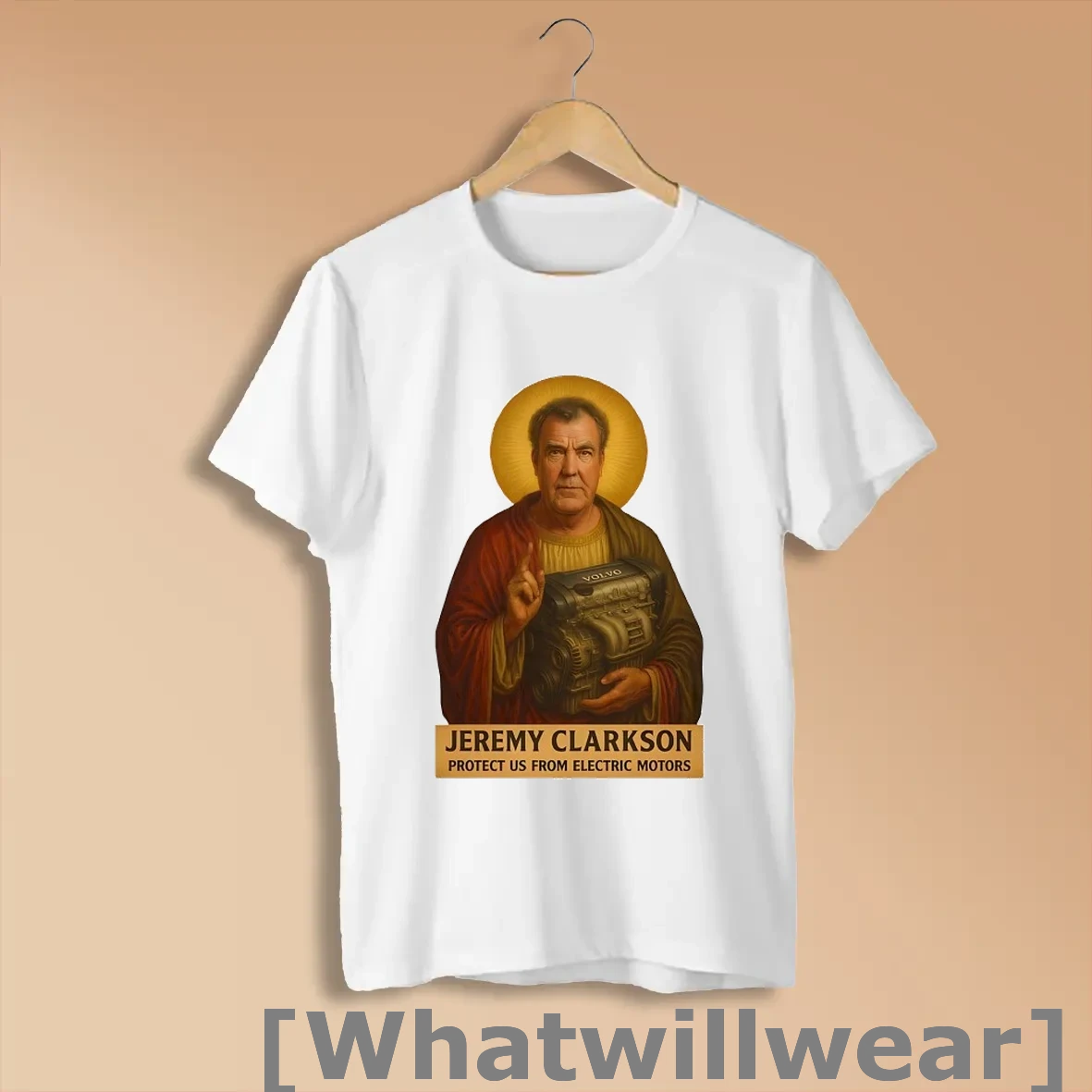 Official Jeremy Clarkson Jesus Protect Us From Electric Motors Shirts