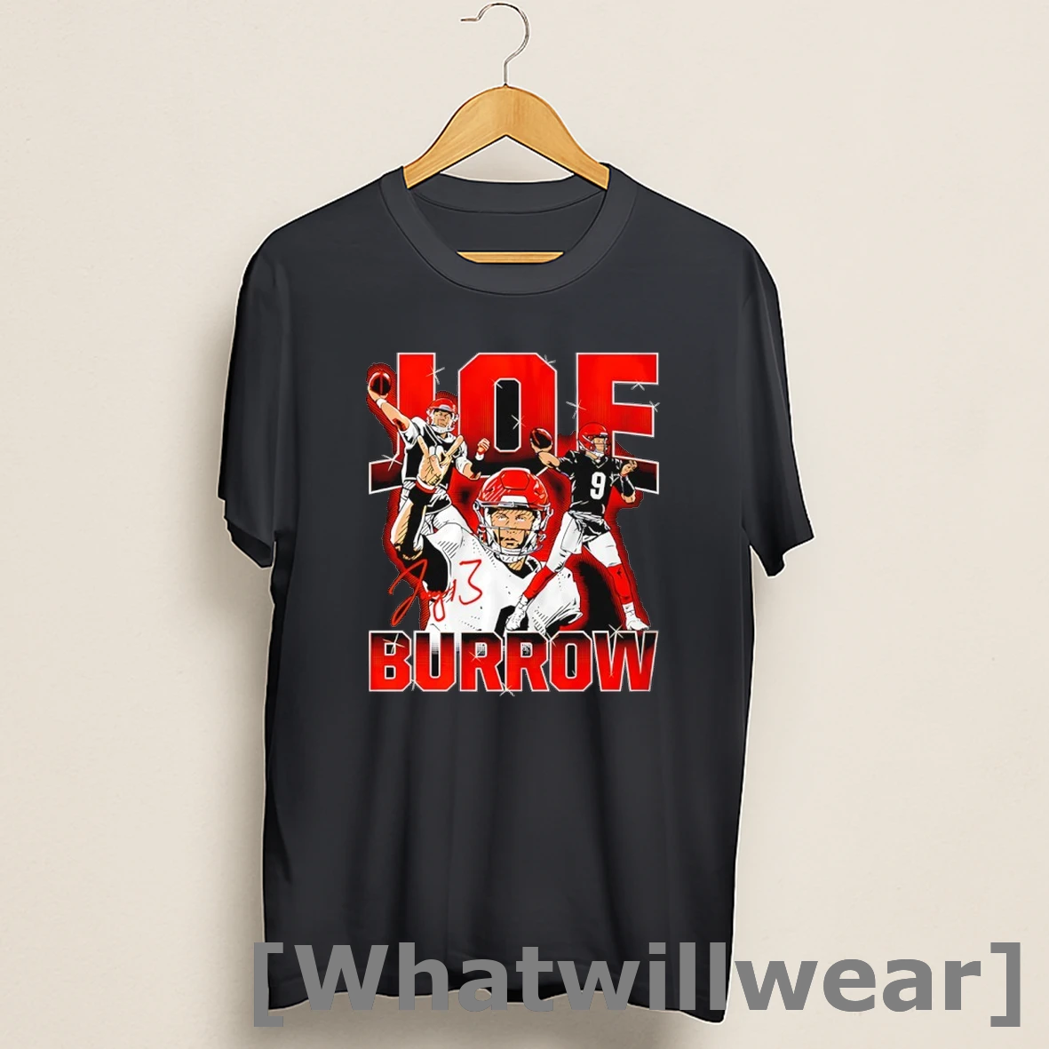 Official Joe Burrow Cincinnati Bengals Football Masterpiece Signature Shirts