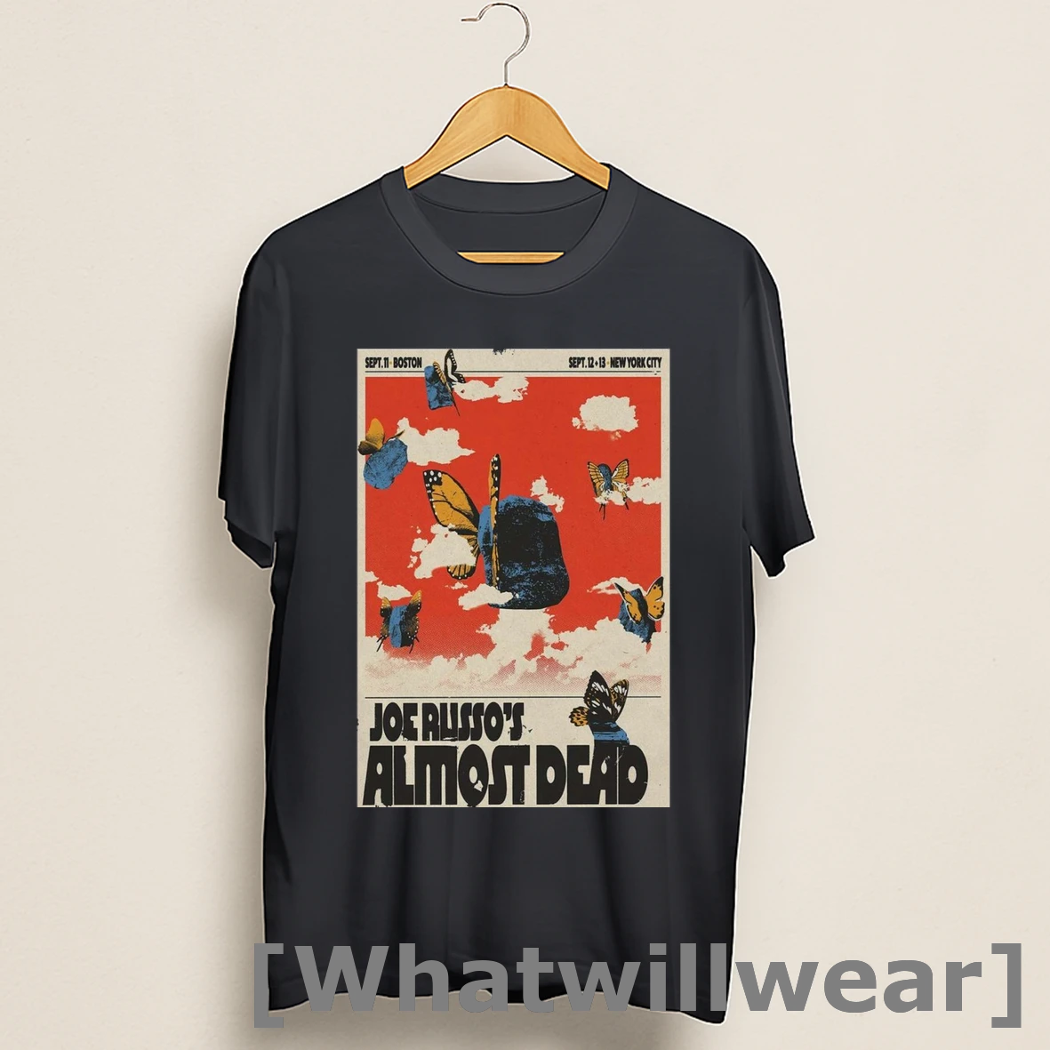 Official Joe Russos Almost Dead September 11 2025 New York City Boston Ma Shirts