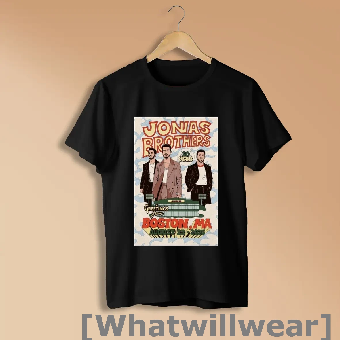 Official Jonas Brothers Aug 23 2025 Fenway Park Boston Ma Shirts