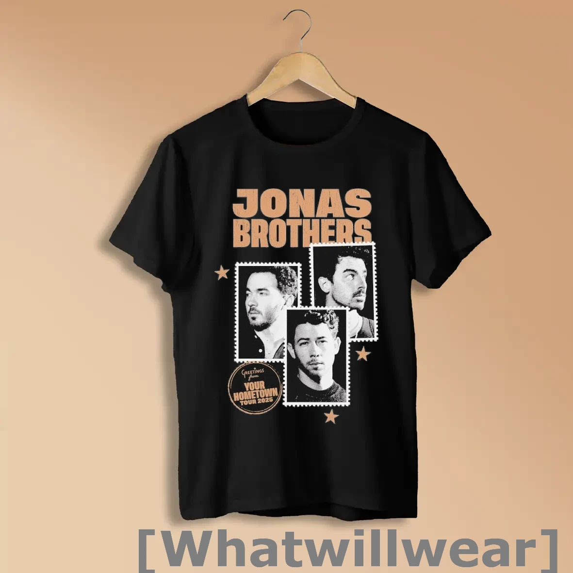 Official Jonas Brothers Greetings From Your Hometown Tour 2025 Stamp T Shirts Shirts