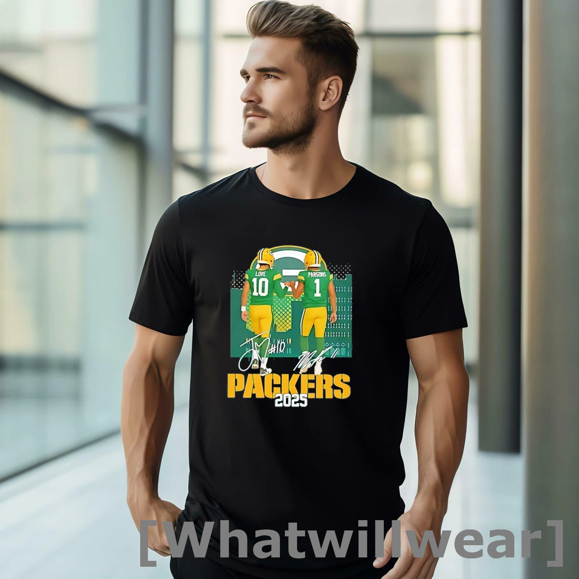 Official Jordan Love And Micah Parsons Green Bay Packers 2025 Signatures Tshirts Sweater