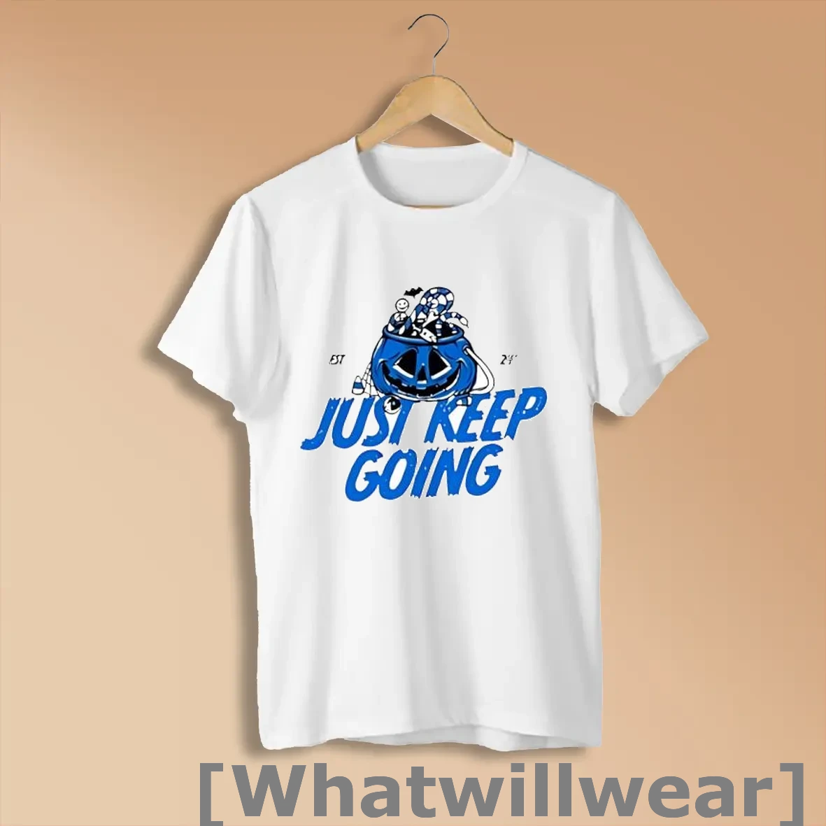 Official Just Keep Going Halloween Pumpkin Candy Basket Cool Graphic Shirts