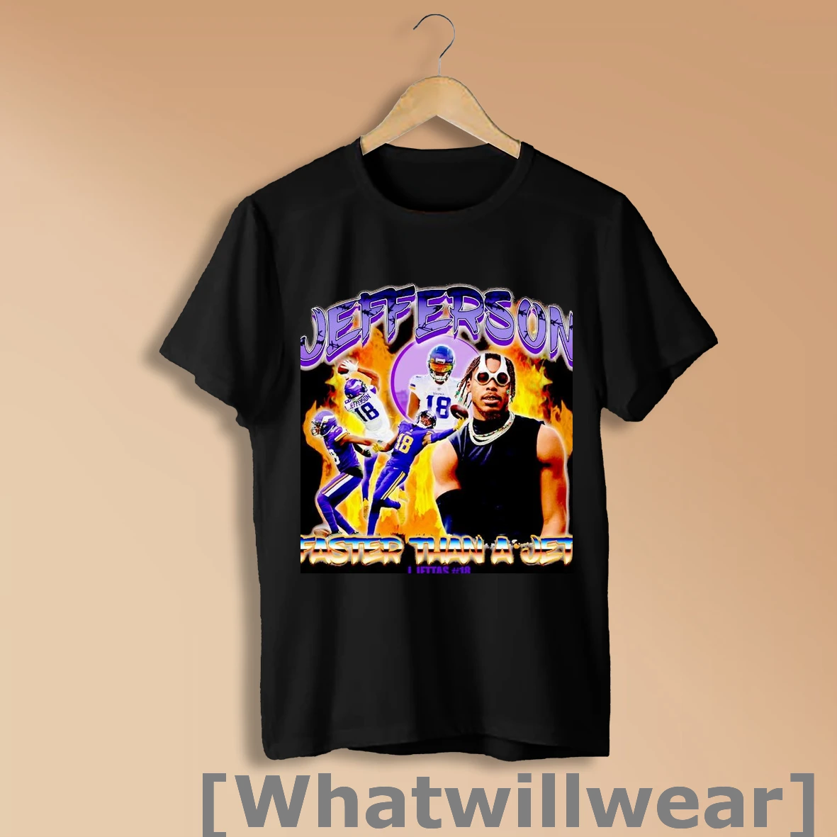 Official Justin Jefferson Minnesota Vikings Nfl Faster Than A Jet Shirt Sweatshirt