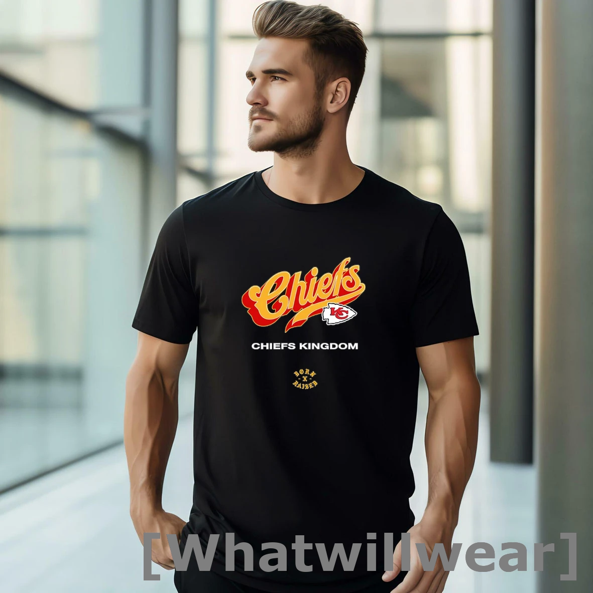 Official Kansas City Chiefs Chiefs Kingdom Born X Raised Tshirts Sweater