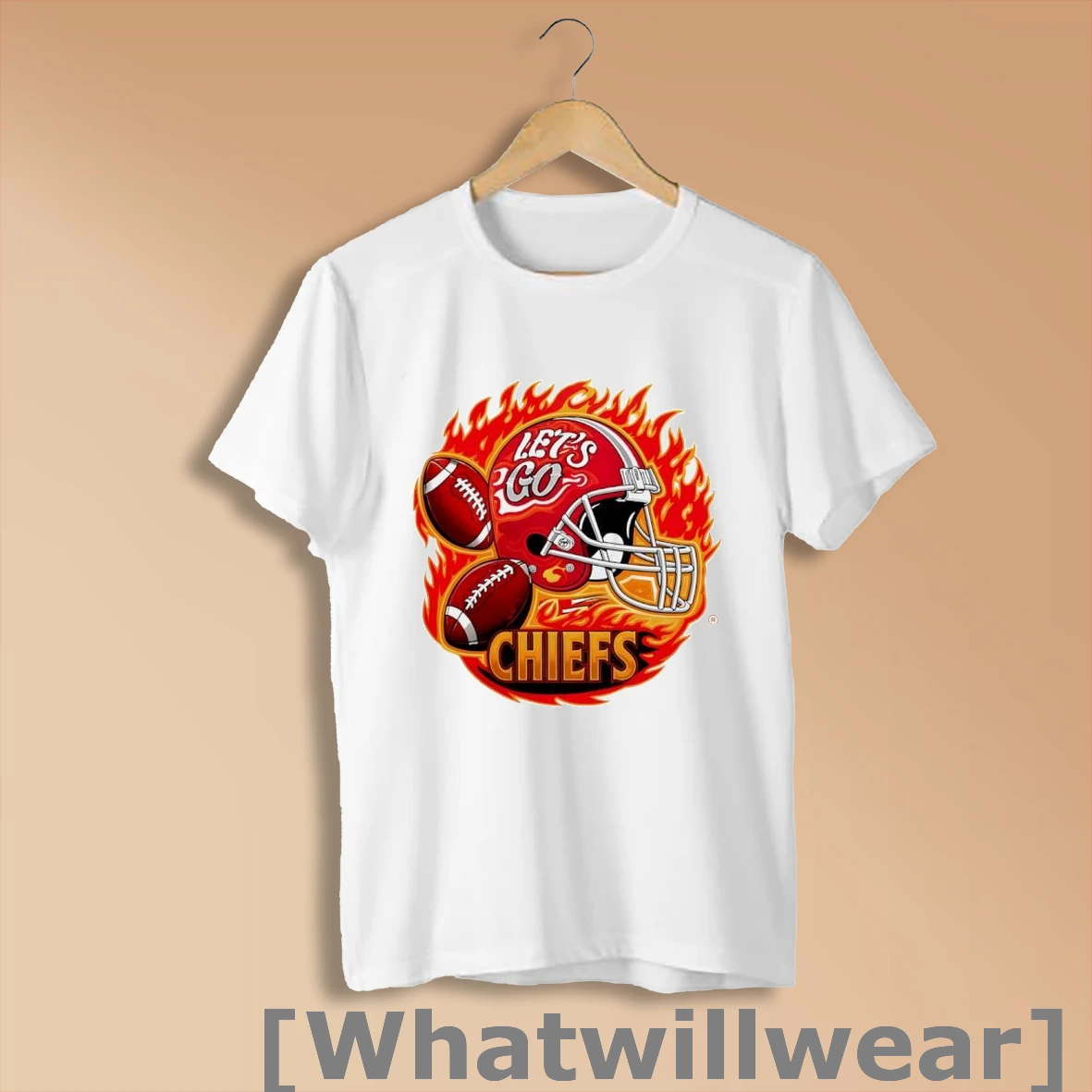 Official Kansas City Chiefs Lets Go I Love Football Flames Helmet Retro Shirt Sweatshirt