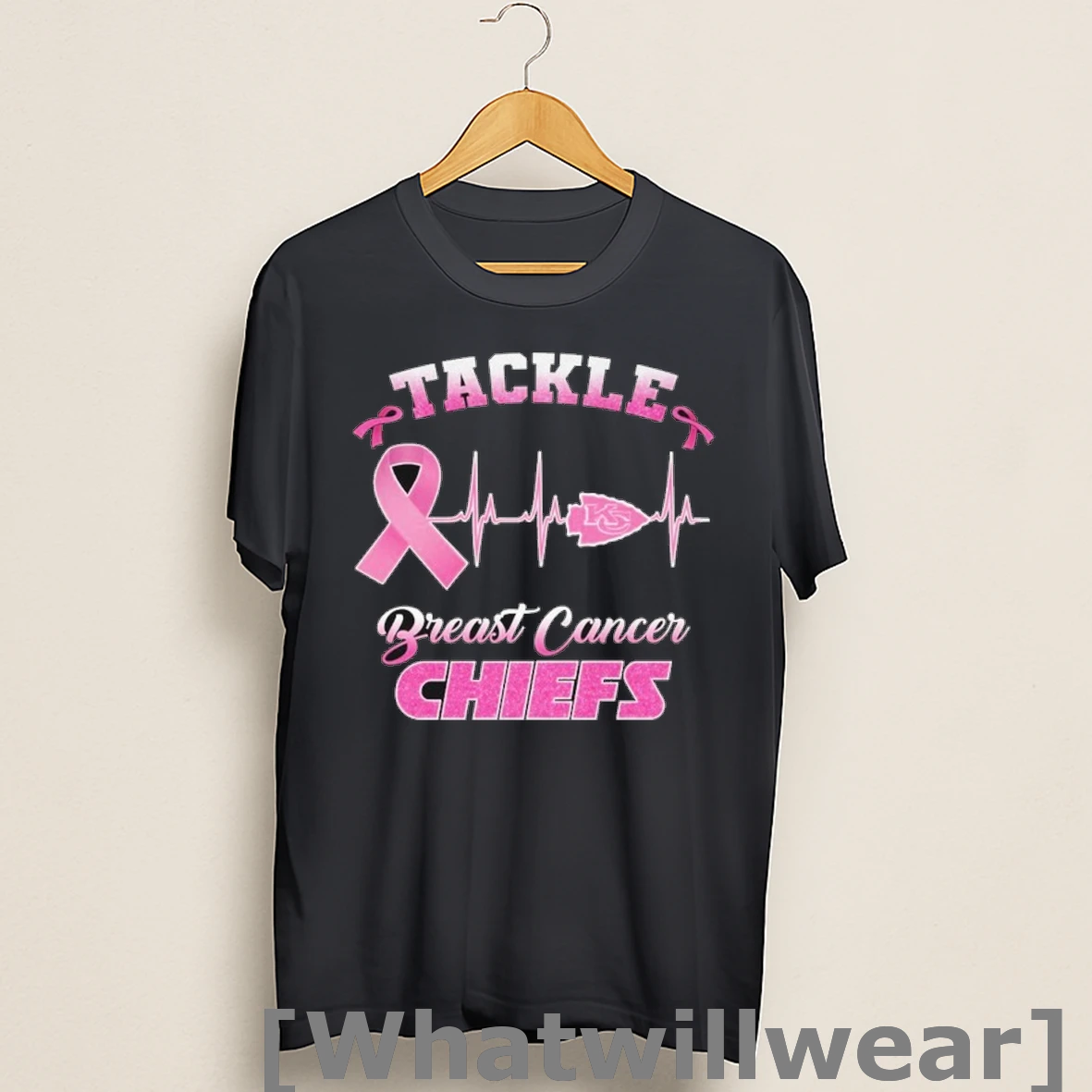 Official Kansas City Chiefs Tackle Breast Cancer Heartbeat Shirts