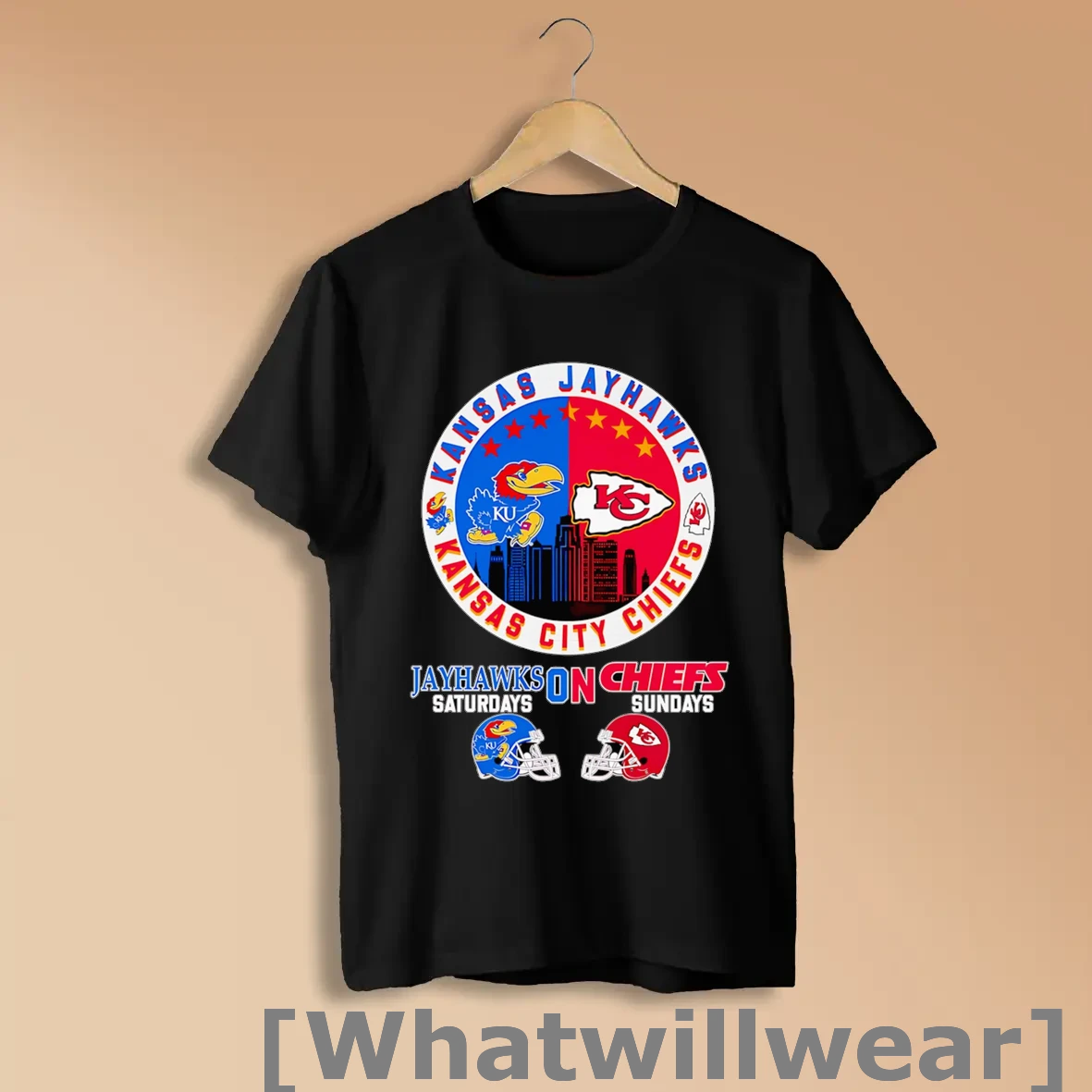 Official Kansas Jayhawks On Saturdays Kansas City Chiefs On Sundays Skyline Shirts