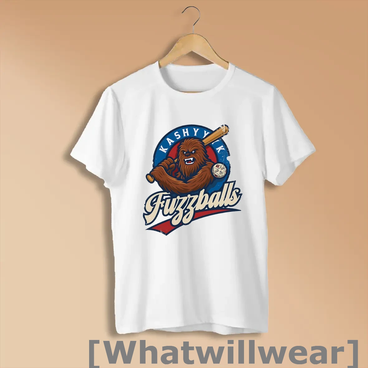 Official Kashyyyk Fuzzballs Wookiee Baseball Logo Shirts