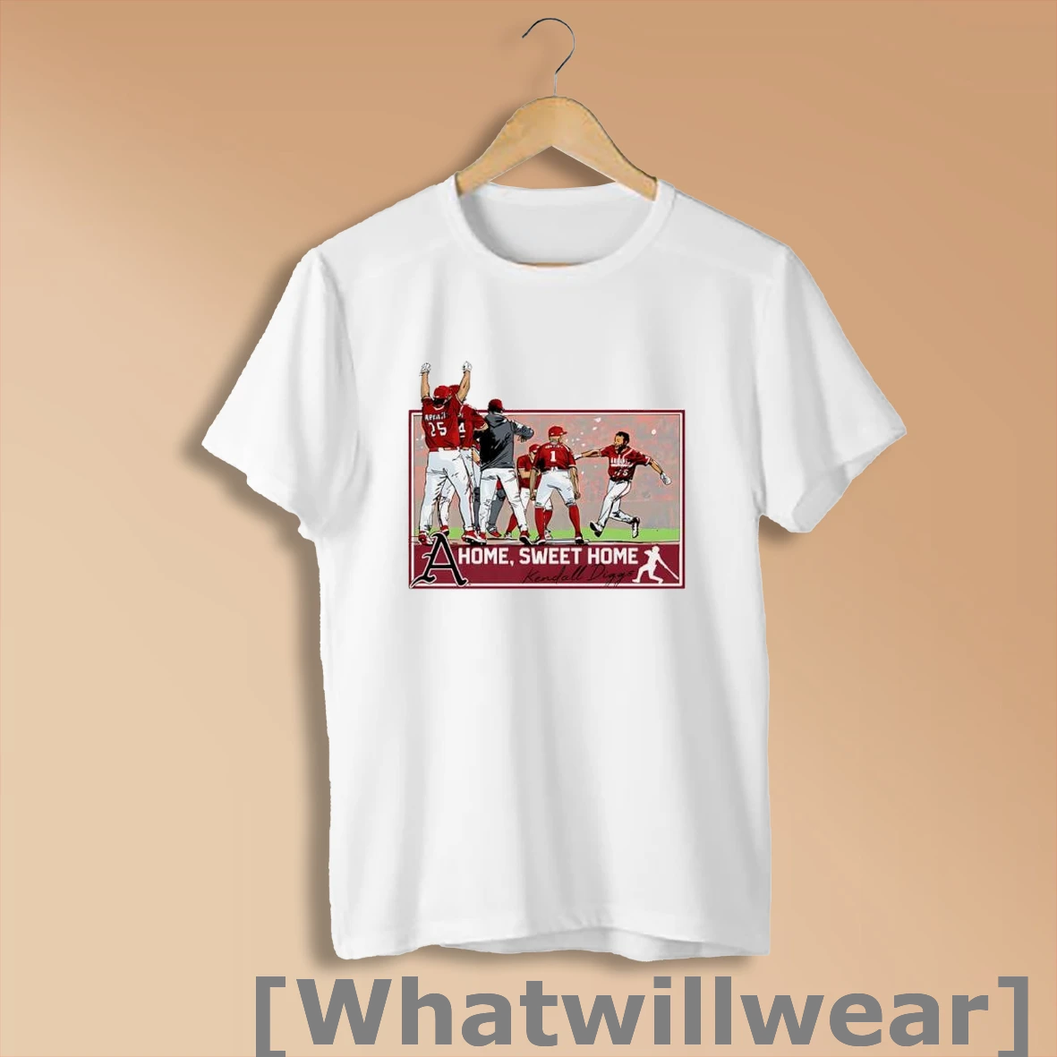 Official Kendall Diggs Arkansas Razorbacks Baseball A Home Sweet Home Graphic Shirt Sweatshirt
