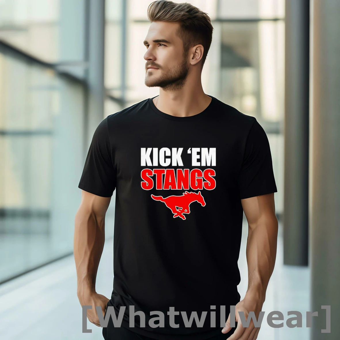 Official Kick Em Stangs Smu Tshirts Sweater
