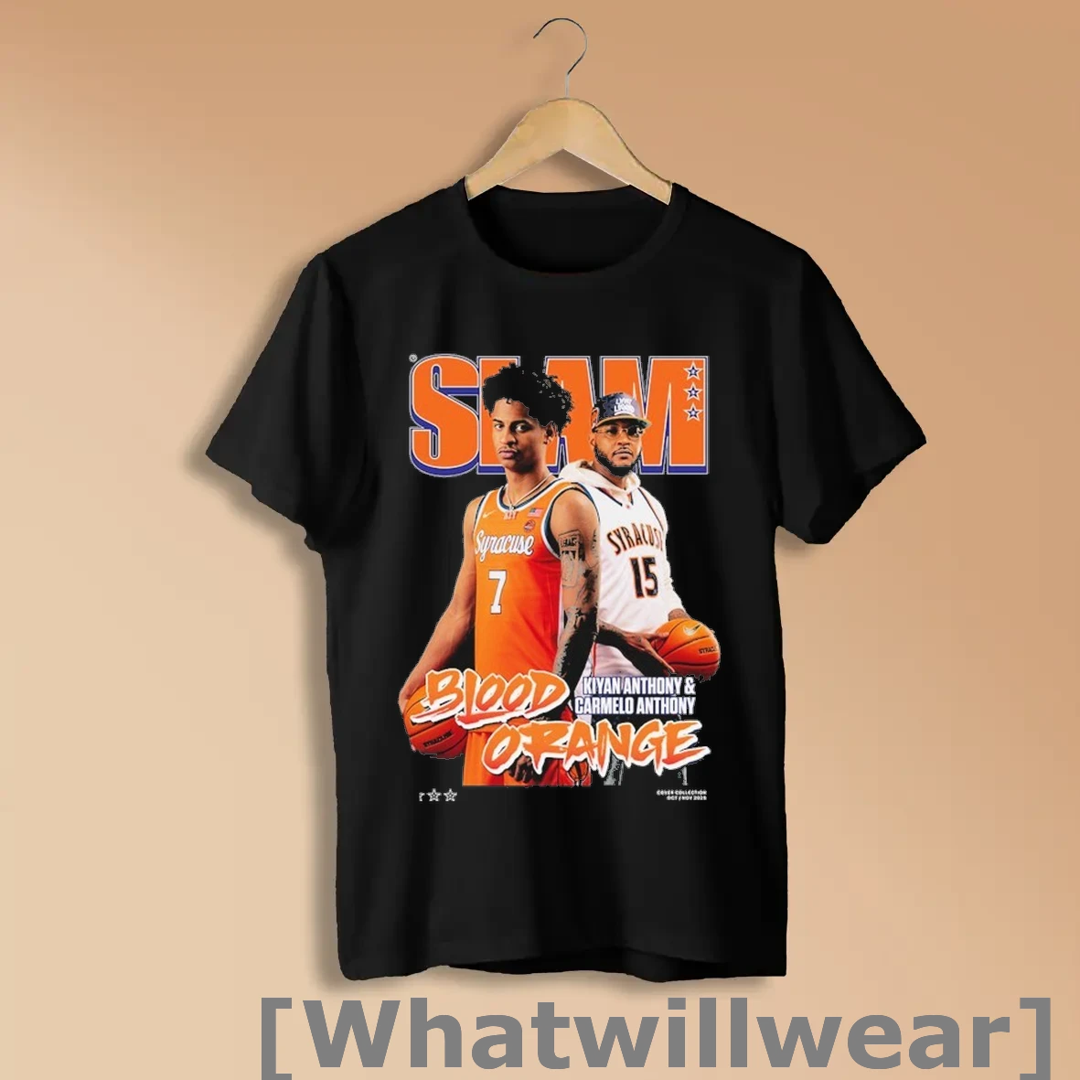 Official Kiyan Anthony And Carmelo Anthony Slam Blood Orange Shirts