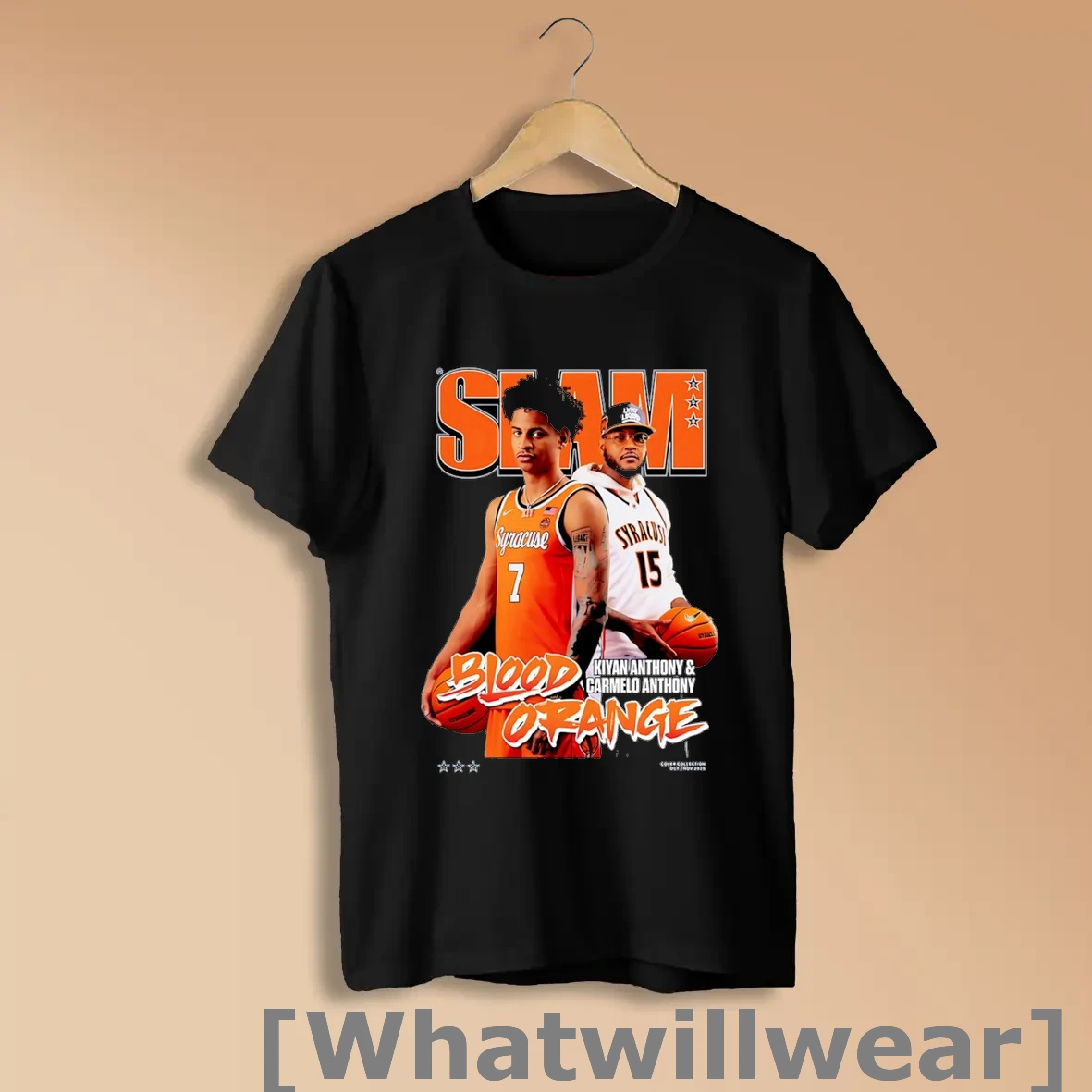 Official Kiyan Anthony And Carmelo Anthony Blood Orange Slam Cover Shirts
