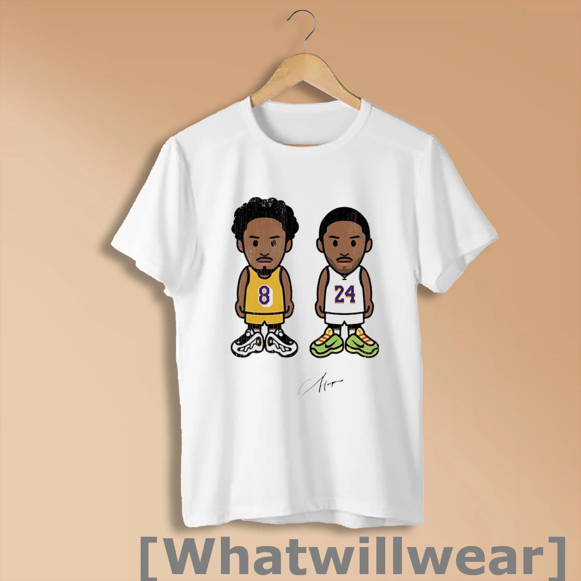 Official Kobe Bryant Number 8 And 24 Signature Cartoon Shirt Sweatshirt