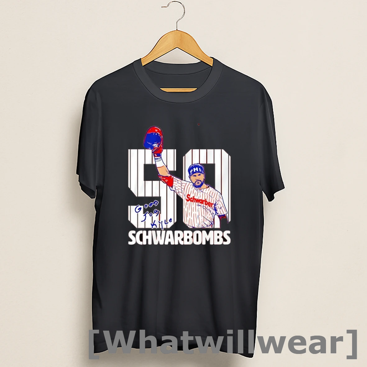 Official Kyle Schwarber 50 Schwarbombs Philadelphia Phillies Shirts