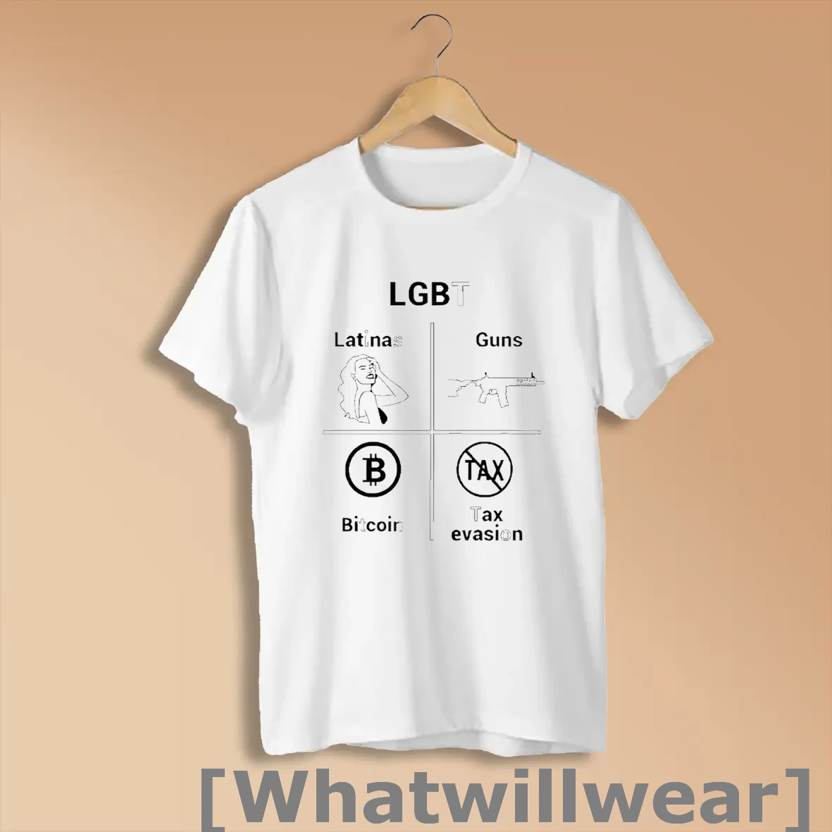 Official Lgbt Latinas Guns Bitcoins Tax Evasion Shirts