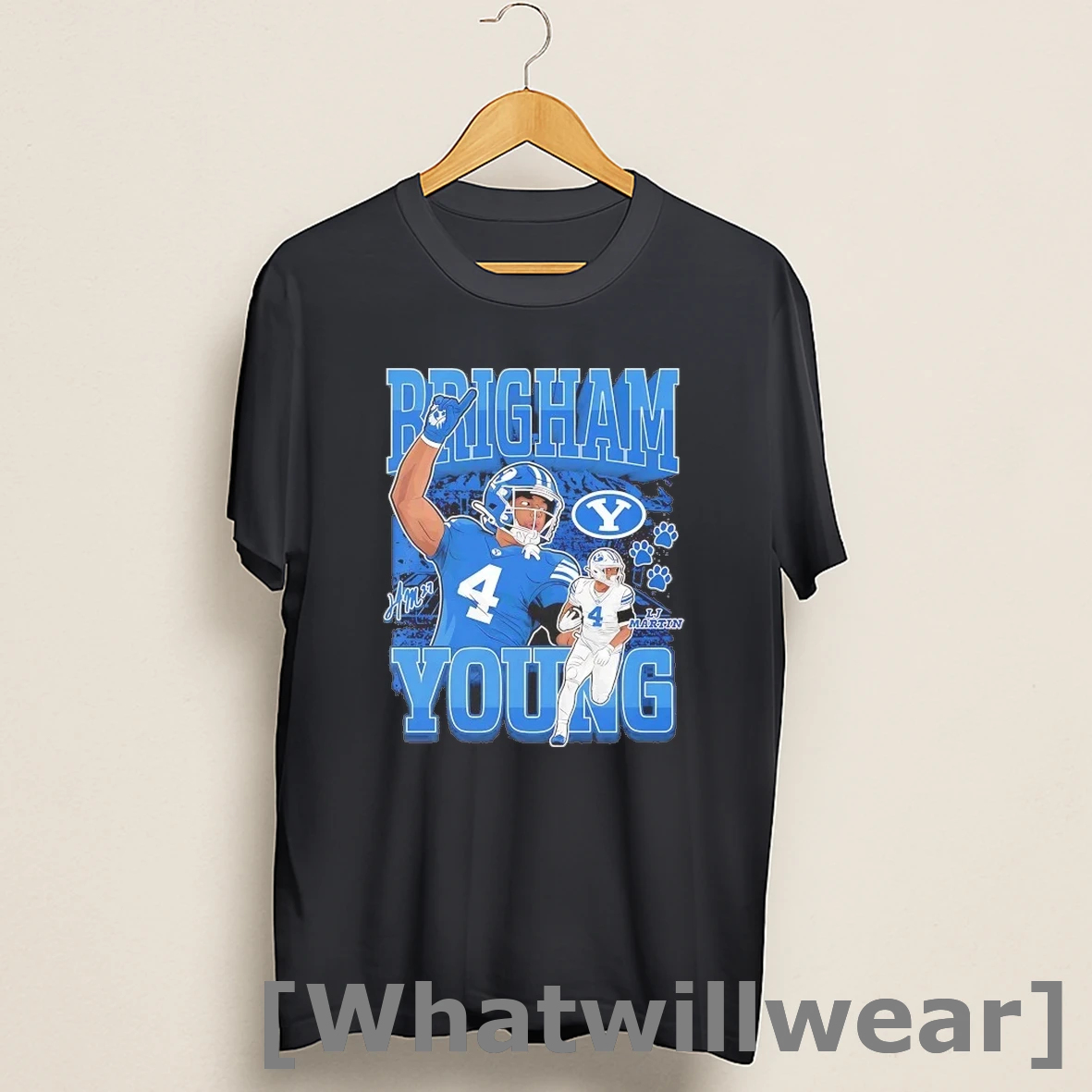 Official Lj Martin Graphic Brigham Young Cougars Shirts