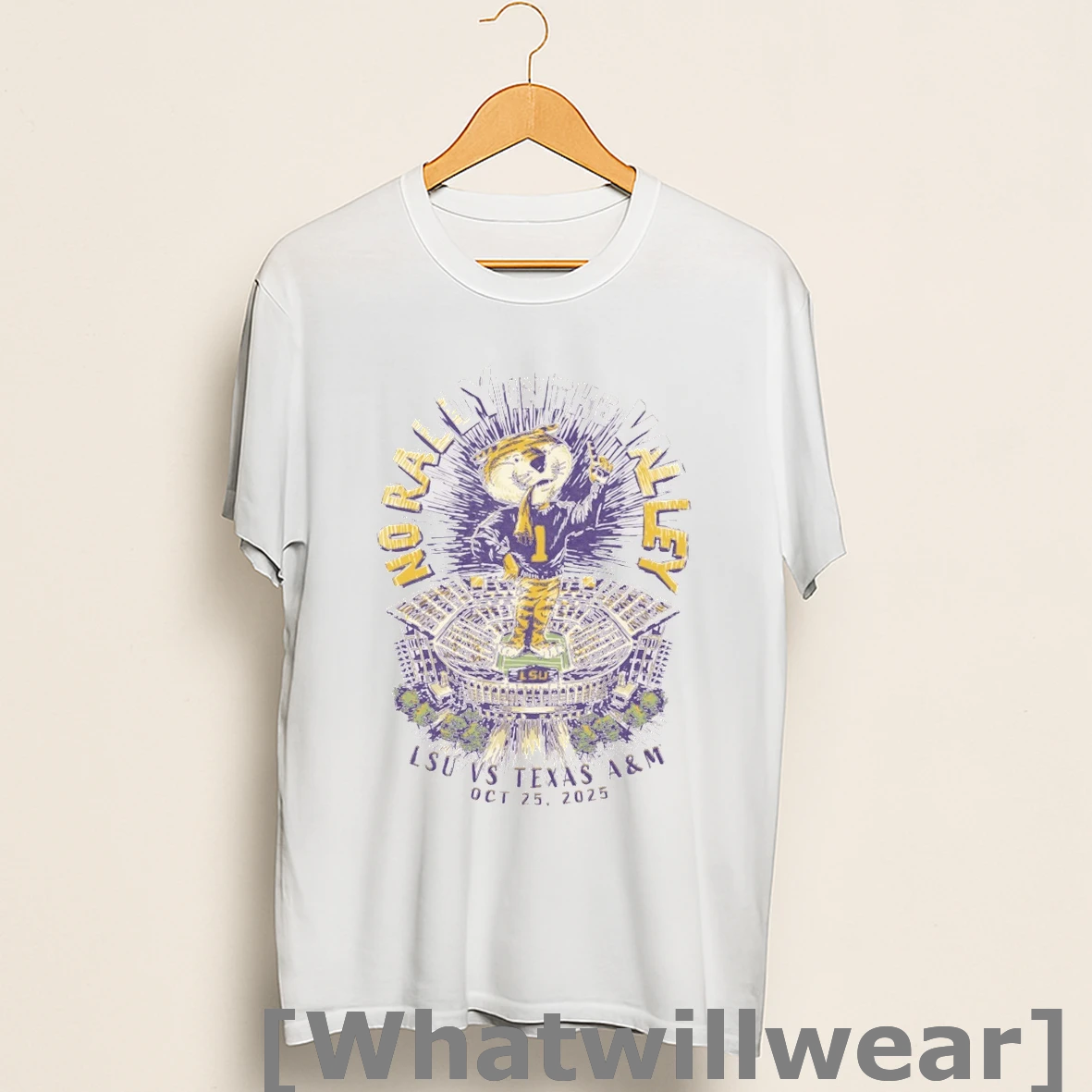 Official Lsu Tigers Vs Texas Am Aggies Game Day October 25 2025 No Rally In The Valley Shirts