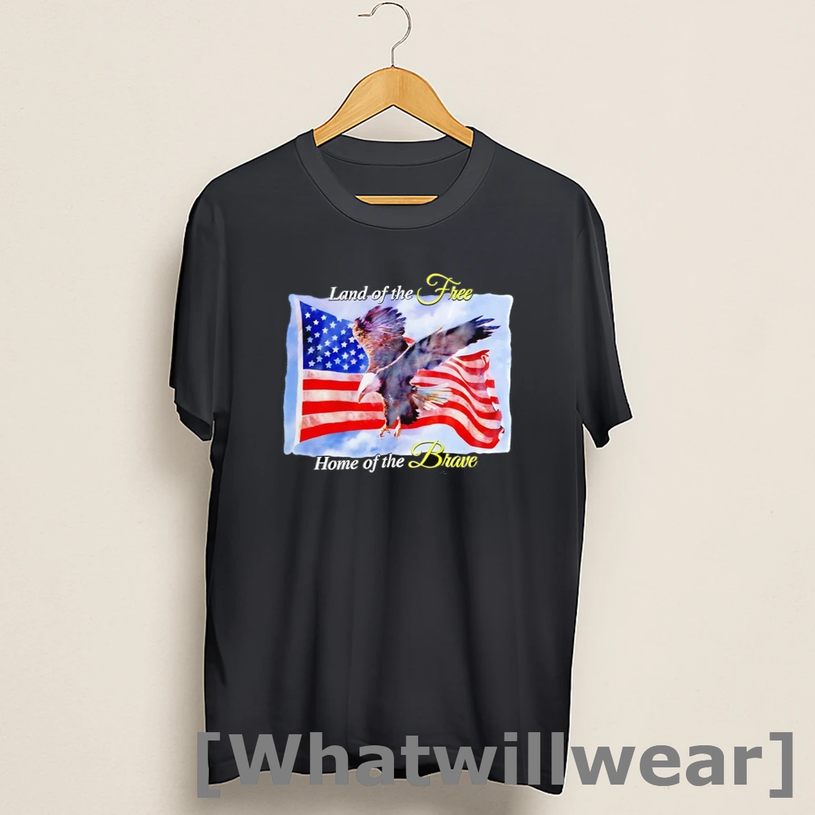 Official Land Of The Free Home Of The Brave Eagle American Flag Shirts
