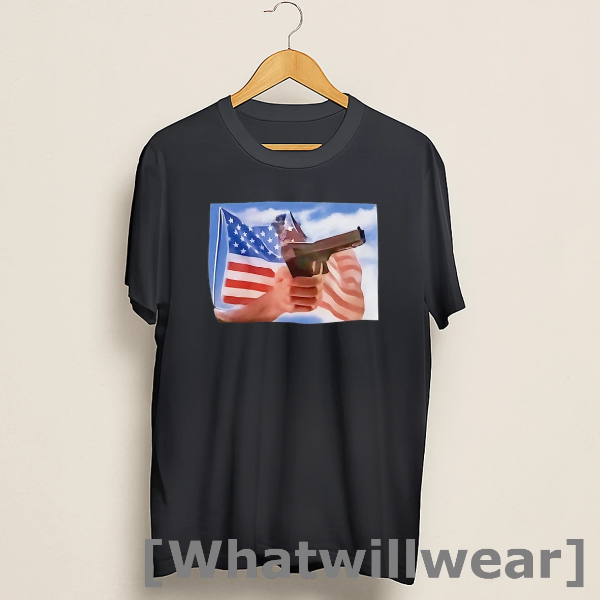 Official Land Of The Free Home Of The Brave Gun Parody Shirts