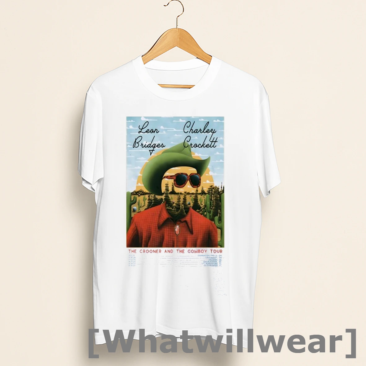 Official Leon Bridges Charley Crockett The Crooner And The Cowboy Fall Tour 2025 Shirts