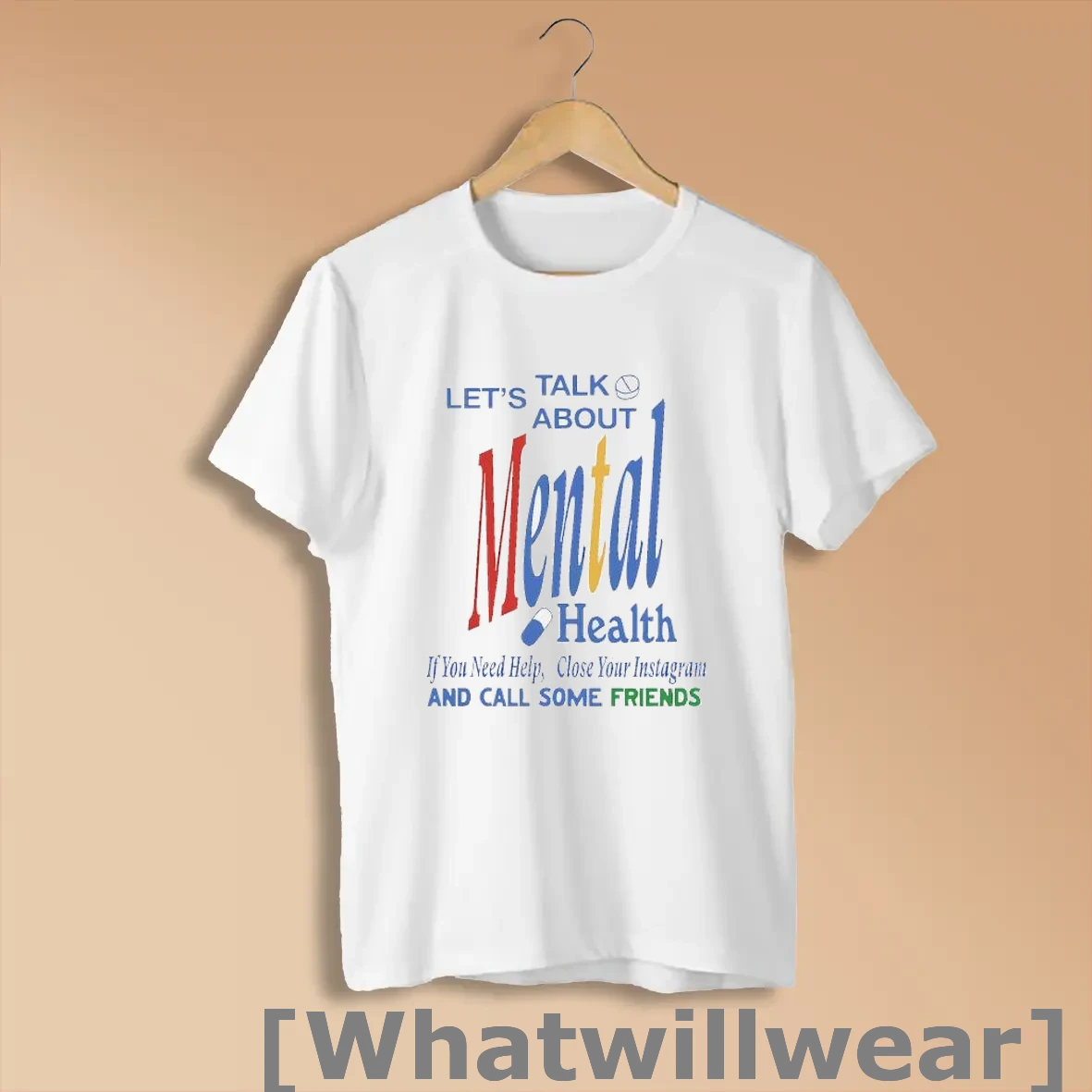 Official Lets Talk About Mental Health If You Need Help Close Your Instagram And Call Some Friends Text Shirts