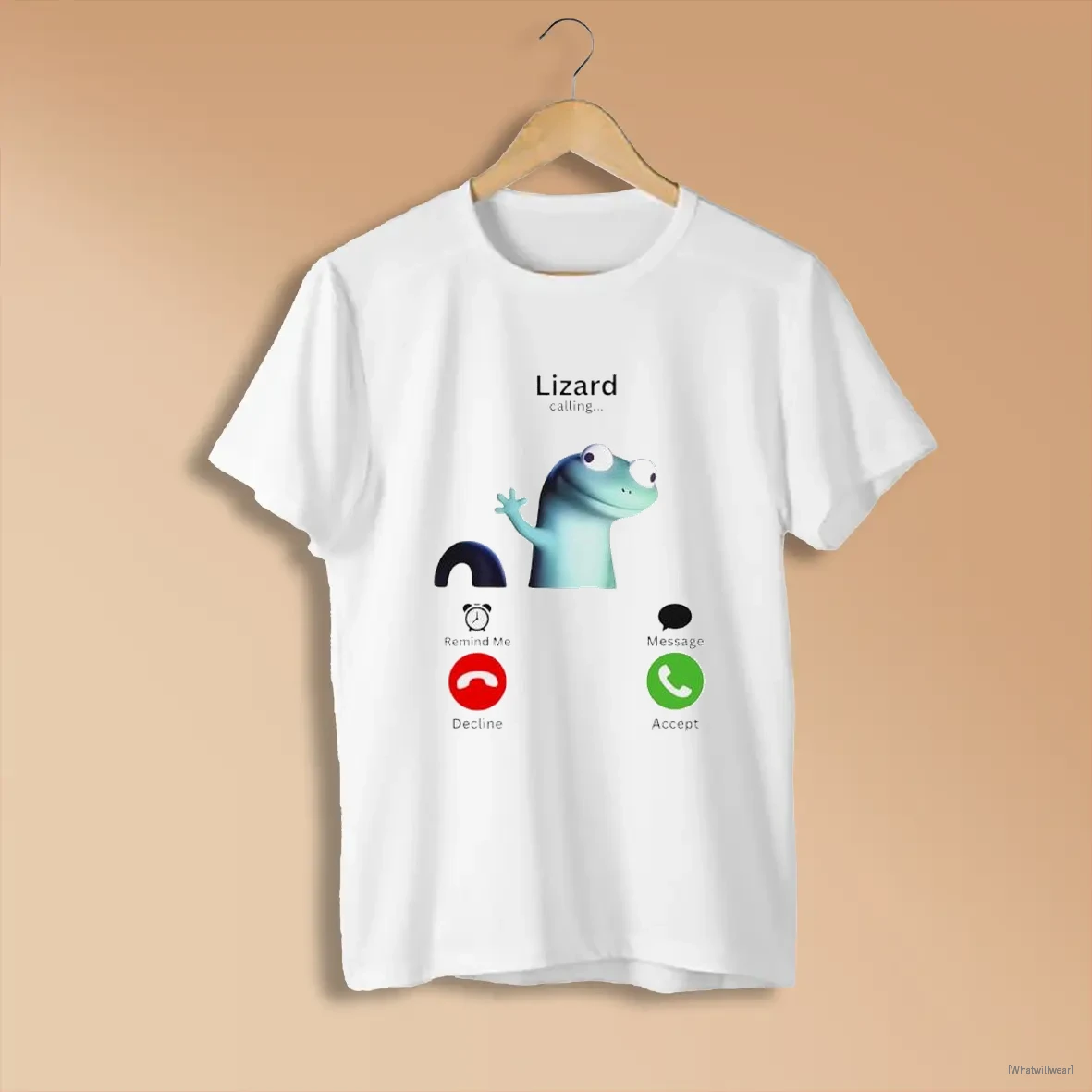 Official Lizard Calling Accept Or Decline Funny Meme T White Shirts