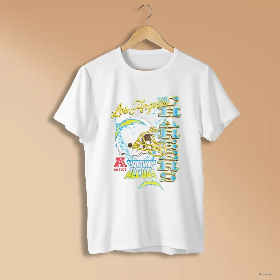 Official Los Angeles Chargers Nfl Lightning All Day T White Shirts