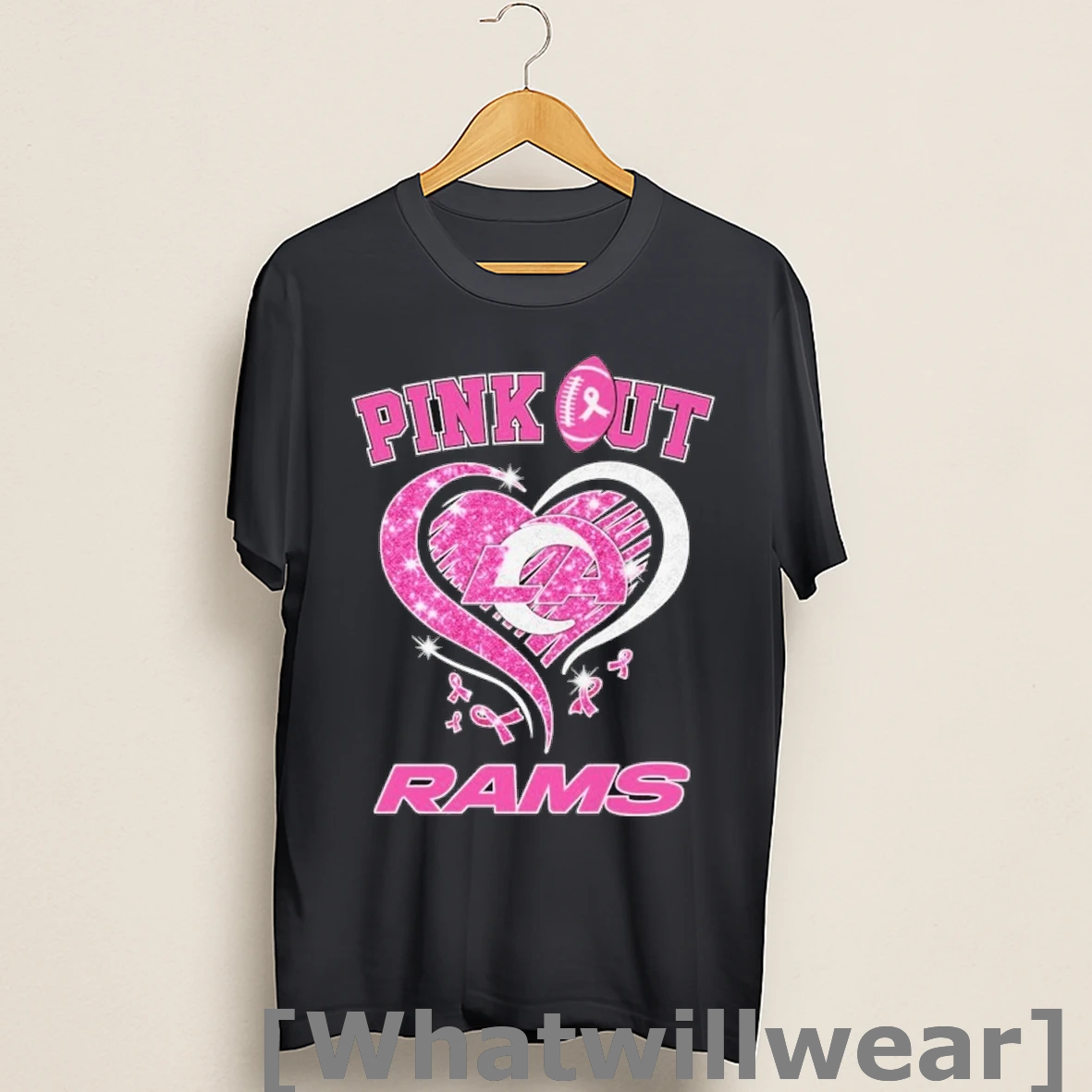 Official Los Angeles Rams Pink Out Breast Cancer Diamond Shirts
