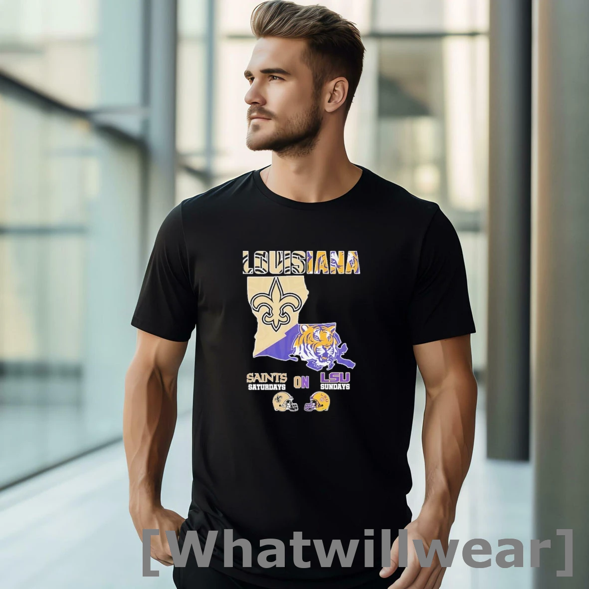 Official Louisiana Sports Saints On Saturdays And Tigers On Sundays Tshirts Sweater