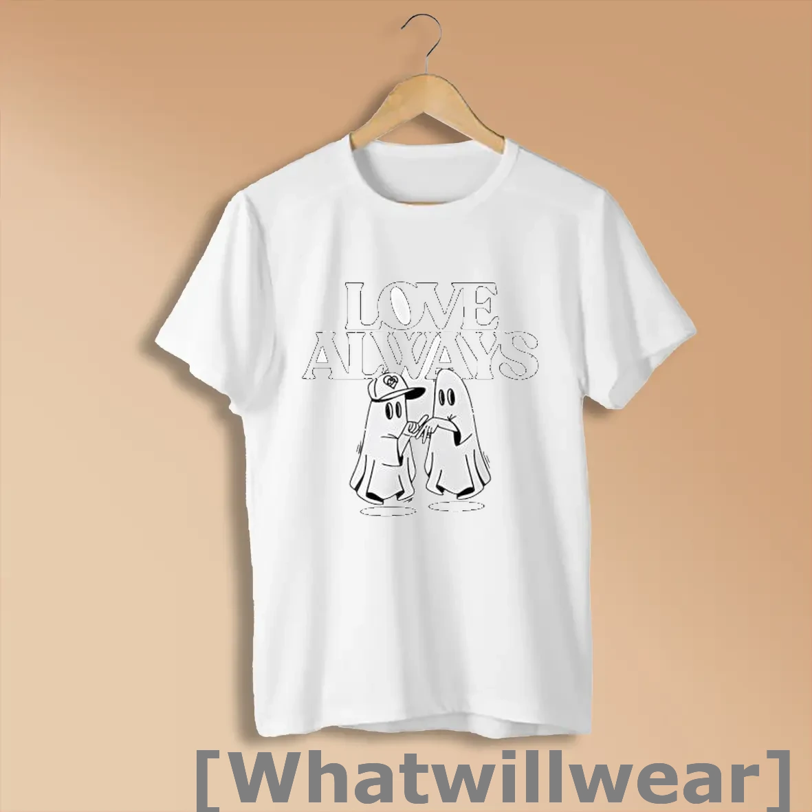 Official Love Always Ghost Couple Friendship Goal Cool Graphic Shirts