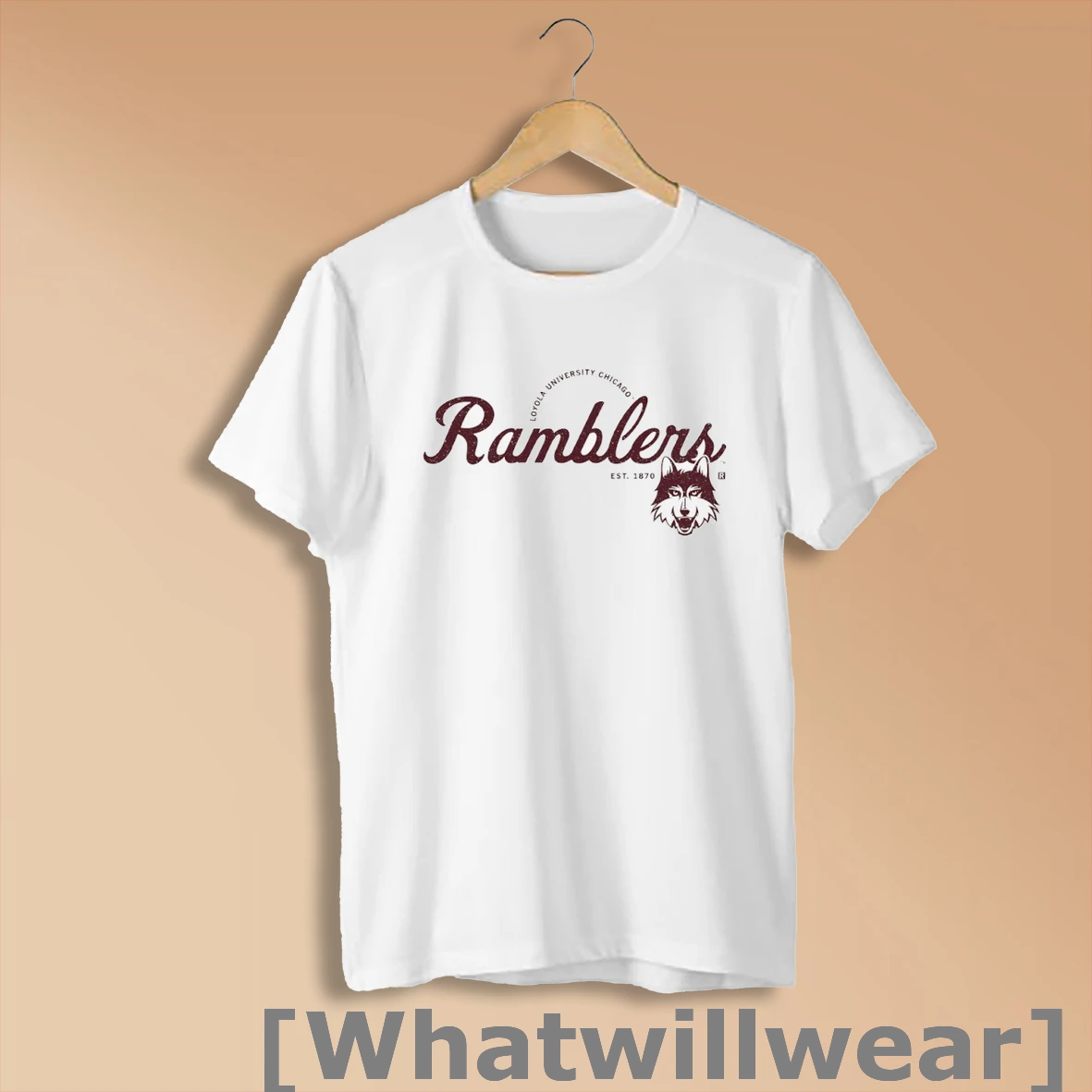 Official Loyola Ramblers Est 1870 Script Logo T Shirt Sweatshirt