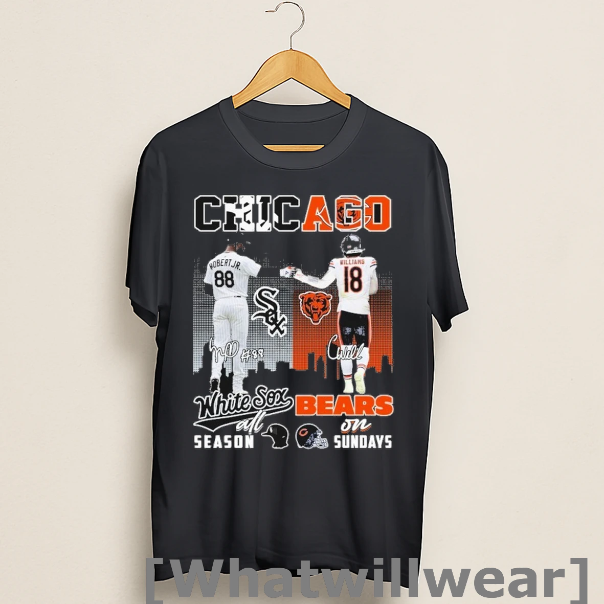 Official Luis Robert Jr And Caleb Williams Boston Red Sox All Season Chicago Bears On Sundays Shirts