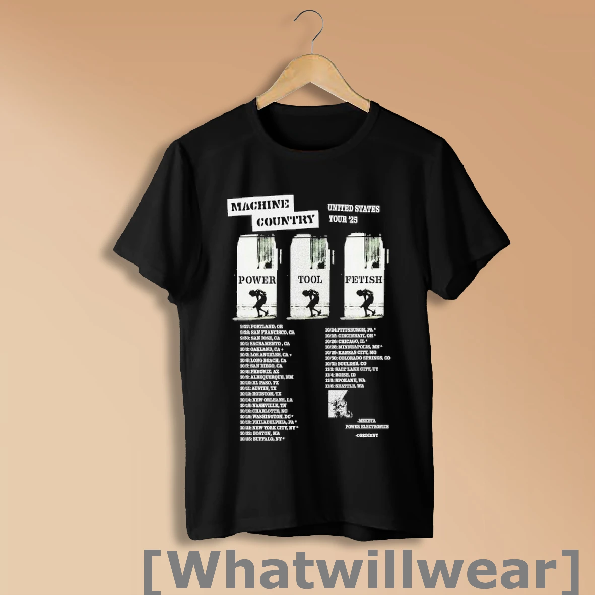 Official Machine Country Power Tool Fetish United States Tour 2025 Dates Shirt Sweatshirt
