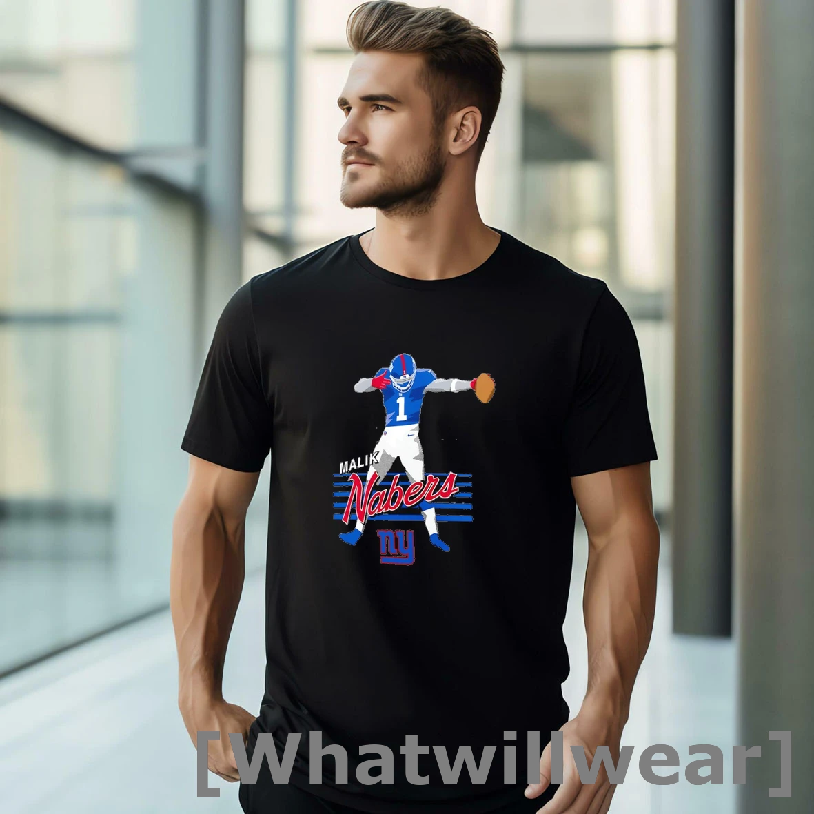 Official Malik Nabers 1 New York Giants Football Player Crosswalk Tshirts Sweater