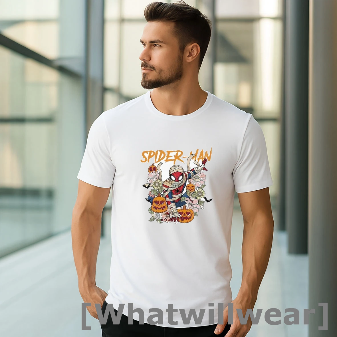 Official Marvel Spider Man Mummy Halloween Floral Tshirts Sweater