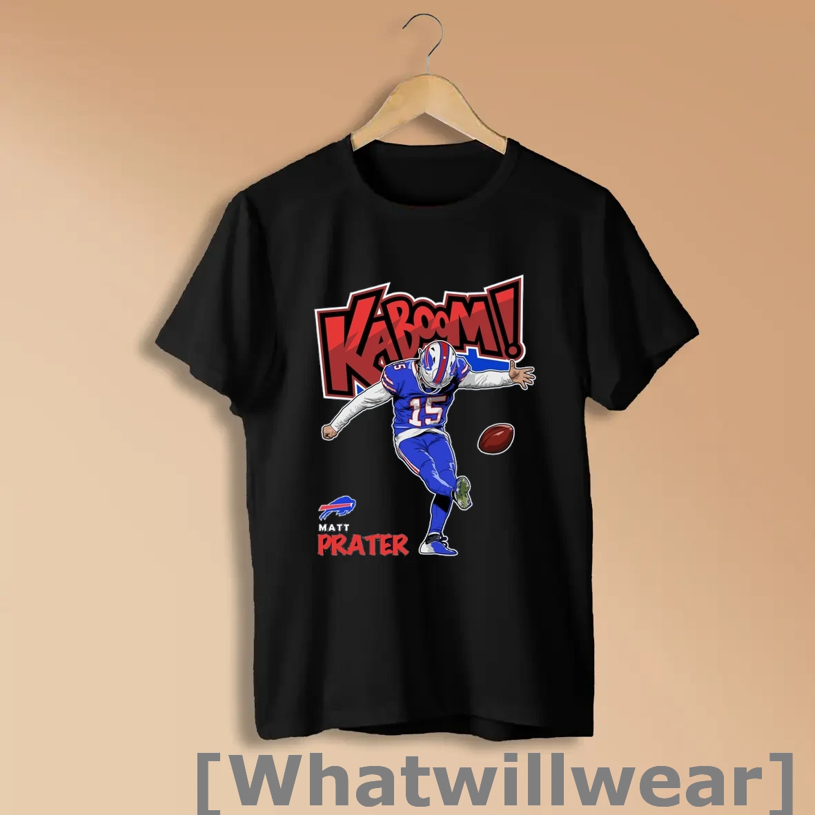 Official Matt Prater Kaboom Buffalo Bills Nfl Football Graphic Shirts