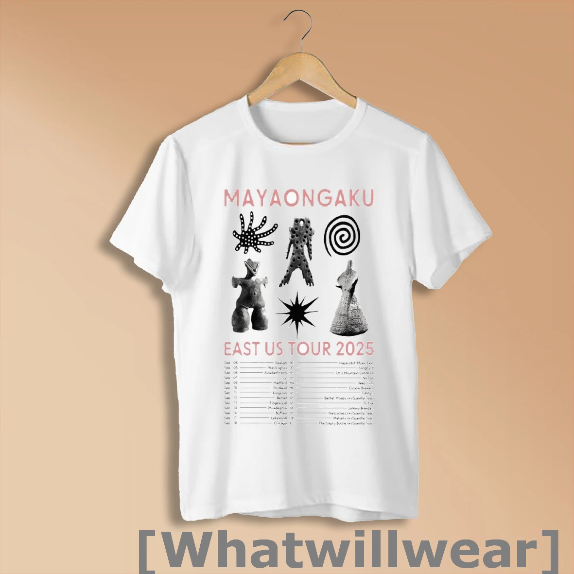 Official Maya Ongaku East Us Tour 2025 Dates T Shirts Shirt Shirt Sweatshirt