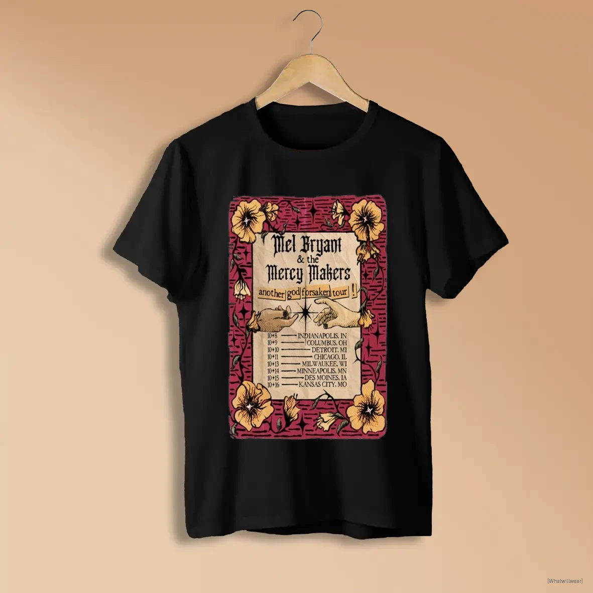 Official Mel Bryant And The Mercy Makers Another God Forsaken Tour 2025 T Shirts Shirts