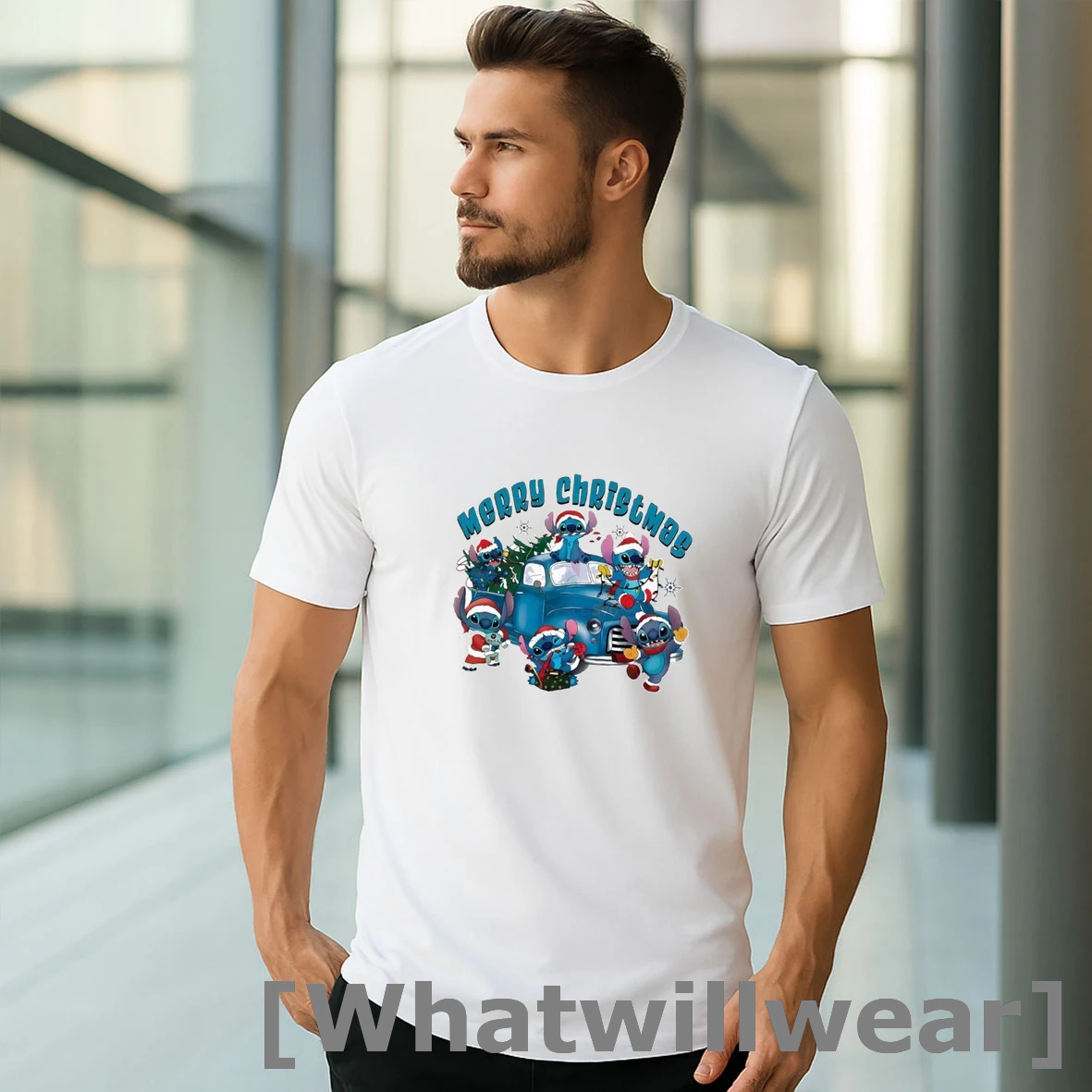 Official Merry Christmas 2025 Stitch Truck Tshirts Sweater